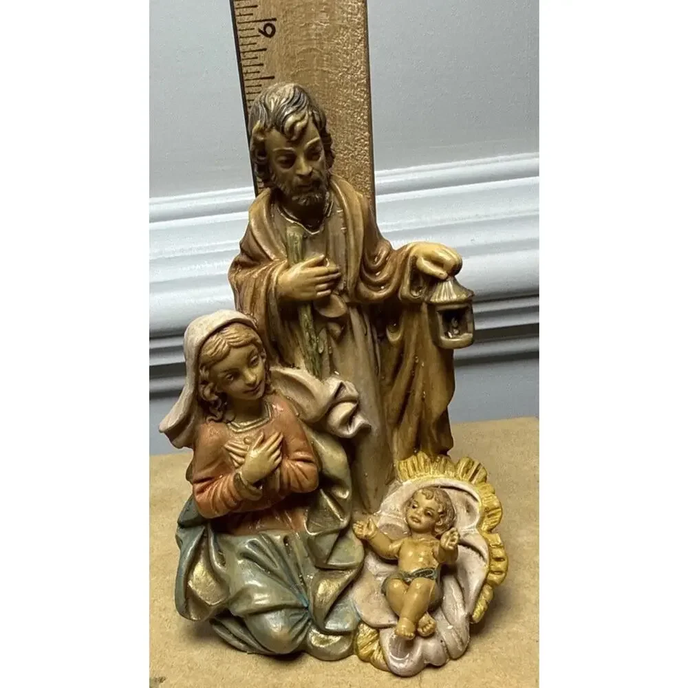 Vintage Fontanini Holy Family Nativity Figurine Italy 5” Mary Joseph Jesus